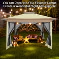 thumbnail image 3 of SANOPY 12x12FT Outdoor Pop up Gazebo with Mosquito Netting, Shade and Rain Instant Patio Canopy with 4 Sandbags for Garden Backyard, Light Brown, 3 of 14