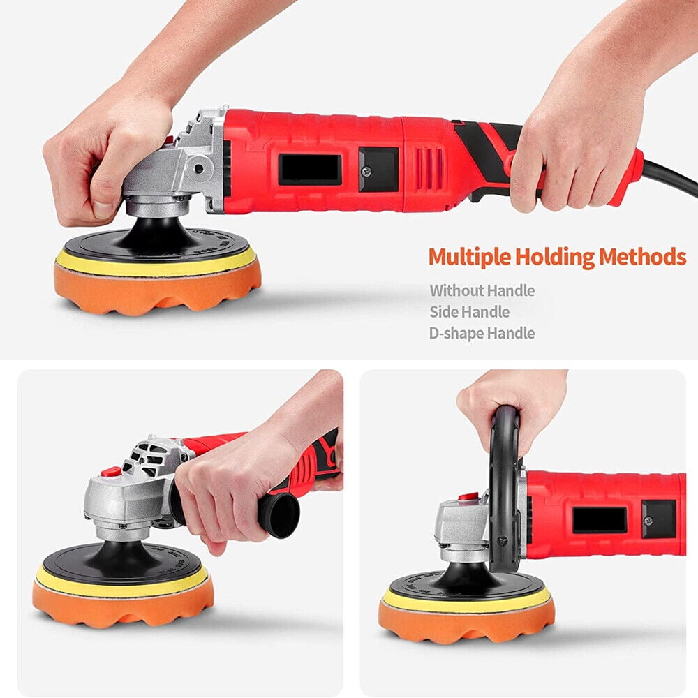 LineYDI Mini Cordless Buffer Polisher 7ich Buffer Polishing Car Polisher Waxing Tool Set 7" 1580W