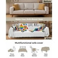 thumbnail image 3 of Rainbow Truck Sofa Couch Covers for 3 Cushion Couch,Washable L Shape Sectional Sofa Covers for Loverseat/Pet/Kid,Colorful Love Heart Watercolor White Slipcover Throw Blanket Futon Cover 71x134, 3 of 8