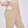 thumbnail image 7 of Wxirdiow Girls Flare Leggings Girls Leggings High Waist Athletic Yoga Pants with Pockets Dance Running Tights Khaki Size,9-10 Years, 7 of 7