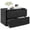 Black, variant on Furnibear 2-Drawer Stackable Horizontal Storage Cabinet Dresser Chest with Handles for Bedroom and Home Office, Coffee
