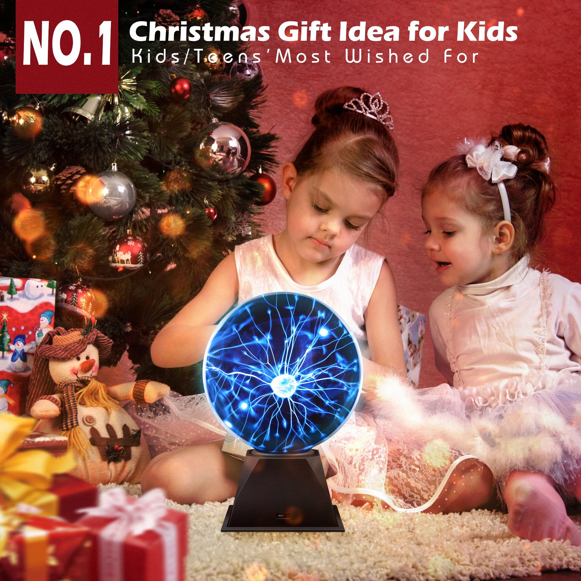 Plasma Ball, RAYWER 6 inch Touch & Sound Sensitive Plasma Globe, Blue  Nebula Novelty Lamp, Christmas, Party, Gift, Decoration 