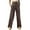 Coffee928, variant on Women's Casual Pants High Waisted Straight Leg Trousers Joggers Daily Wear Jogging Outdoor Activities Comfortable Work Slacks With Tape Design Solid Color Slacks Birthday