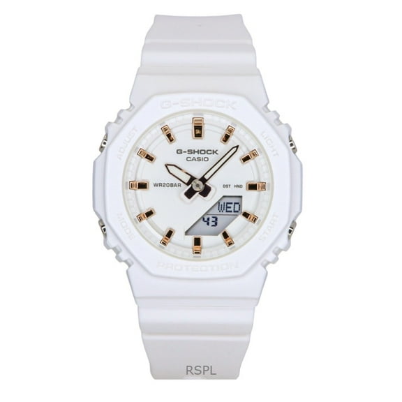 Casio G-Shock Analog Digital Bio-Based Resin Strap White Dial Quartz GMA-P2100M-7A 200M Women's Watch