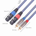 thumbnail image 1 of Dual XLR to RCA Cable, Dual XLR Female to Dual RCA Male Cable, 2 XLR Female to 2 RCA Male HiFi Audio, 1 of 5