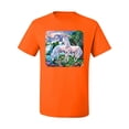 thumbnail image 2 of Unicorn Fanstasy Island Castle Animal Lover Men's Graphic T-Shirt, Orange, Medium, 2 of 3