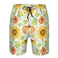 thumbnail image 3 of Logiee Autumn Theme Print Mens Swim Trunks Quick Dry Board Shorts,Breathable Hawaii Beach Shorts Swimwear Bathing Suits-Medium, 3 of 6