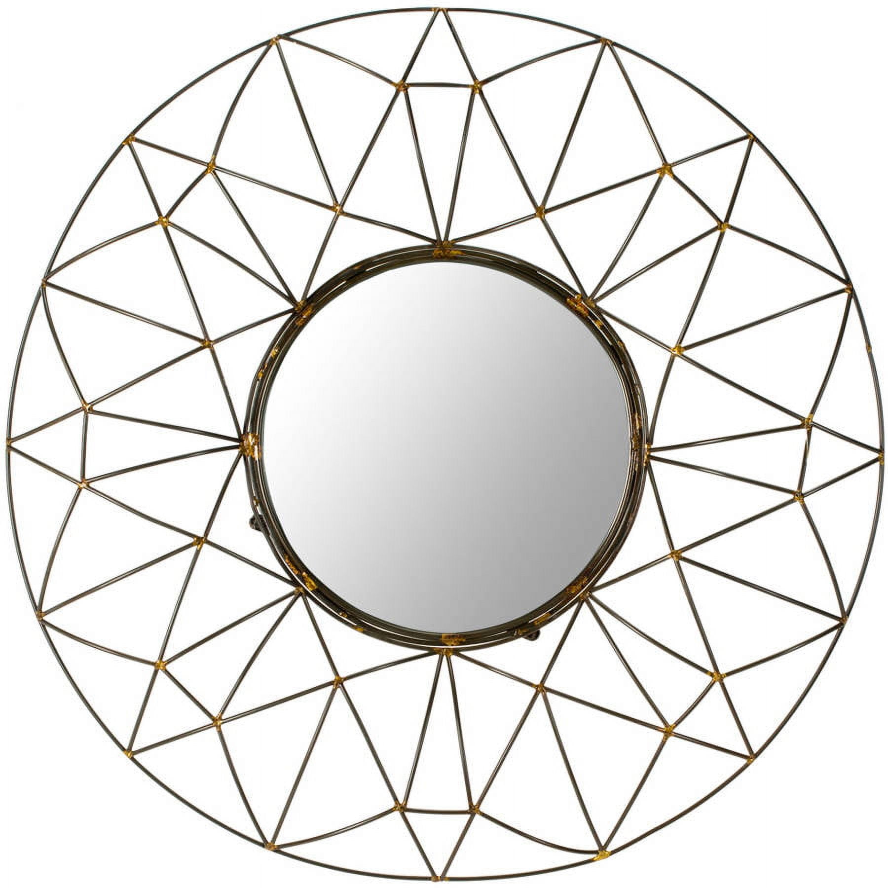 SAFAVIEH 11.5" Round Gossamer Mirror, Natural
