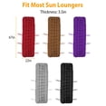 thumbnail image 3 of Imountek 67x22x3.5 inch Thickened Chaise Lounger Cushion Indoor Outdoor Recliner Rocking Chair Cushion with Anti-Slip Straps, Black, 3 of 10