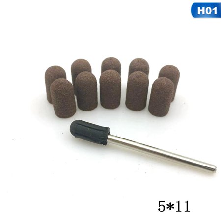 KABOER Nail Drill Bit Block Sanding Cap Set Bands Rubber Mandrel Grip Manicure Pedicure Tool Polishing Accessories (Best Drill Sets 2019)