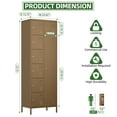 thumbnail image 3 of GangMei Metal 8-Door Storage Locker for Adult, Lockable, Brown, 1 Count, 3 of 8