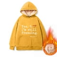thumbnail image 3 of Yes I'm Still Freezing Me 24 7 Fleece Sweatshirt Women Warm Sherpa Lined Fleece Hoodies Sport Oversized Pullover Tops, 3 of 4