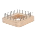 thumbnail image 3 of Wooden Knitting Loom, 12 Inch 20 Rows, Handmade Block Weaving Tool for DIY Weaving Pegs Crochet Needlework Tools with Non Detachable Hooks, Suitable for Making Cushions, Scarves,, 3 of 7