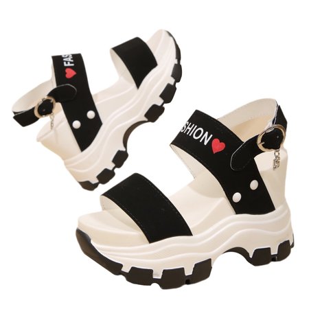 

Wedge Sandals for Women Comfortable Open Toe High Heel Contrast Color Wedges Shoes