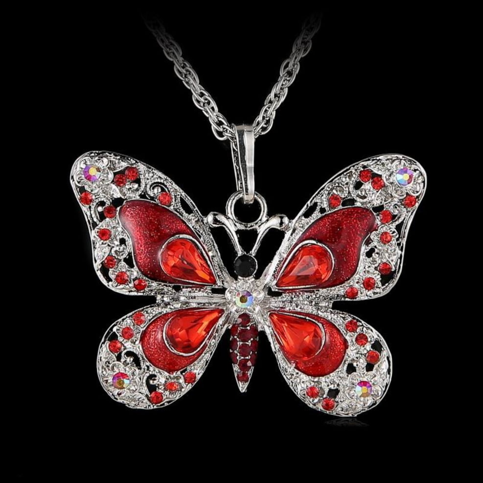 Jewellery Jewellery Sets Red butterfly jewellery 