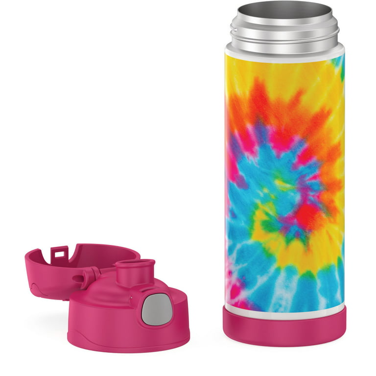 Thermos Funtainer Vacuum Insulated Stainless Steel Bottle, Tie Dye, 16 oz 