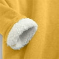 thumbnail image 5 of Duoif Fall Sweatshirts for Women, Women's Mock Neck Thermal Shirt - Winter Lined Fleece Pullover Womens Sweatshirt Light Yellow XXXL, 5 of 7