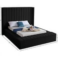 thumbnail image 6 of Meridian Furniture Kiki Solid Wood and Velvet Queen Bed in Black, 6 of 6
