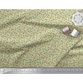 thumbnail image 3 of Soimoi Tissu Viscose Imprimé vers de Terre, Fruits et Insectes par Yard 42 Pouces de Large, 3 of 3