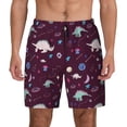 thumbnail image 2 of Goofa Space Dinosaur Printed Men's Swim Trunks Board Shorts Quick Dry Mens Swimming Trunks with Compression Liner,Breathable Fit Hawaii Beach Shorts-3X-Large, 2 of 9