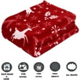 thumbnail image 4 of Velvet Super Soft Christmas Print Fleece Blanket - Holiday Themed Home Decor Fleece Blanket, Warm and Cozy for Winter Bedding, Sofas, and Gifts, 50 x 60 inches, Reindeer Burgundy, 4 of 6