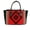 Red Black Aztec, variant on Challenger Women Canvas Handwoven Brown Leather Handbag Tote Purse 17RT2117-104