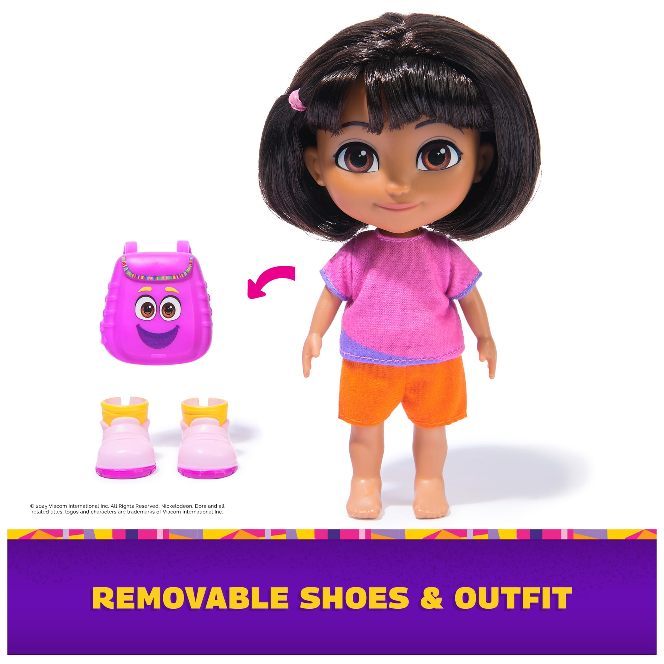 Dora the Explorer, Best Friends Dora & Boots Set, 6-inch Doll, Boots Figure & Accessories for Kids 3 and up