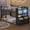 Black, variant on Afuhokles Low Bunk Bed Twin Size with Bookshelf and Storage Drawers, Metal Floor Bunk Bed with RGB Lights and Charging Station, White