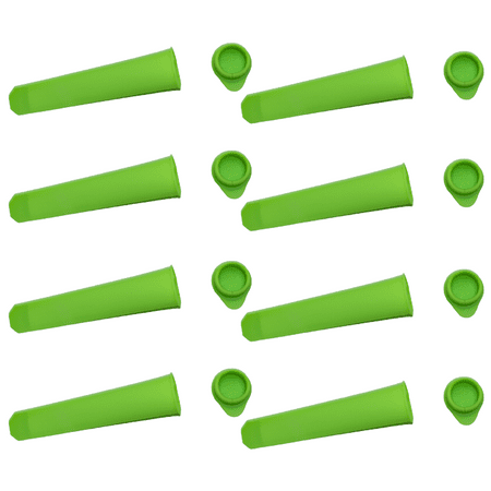 

Ice Pop Mould 8 Pcs Silicone Popsicle Moulds Ice Lolly Molds with Lids Popsicle Maker Green