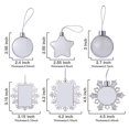 thumbnail image 4 of Adornos para árboles de Navidad, 2,4 pulgadas, 4,5 pulgadas, plástico navideño abierto, muchas formas, sublimación, decoración de bolas transparentes en blanco, 4 of 4