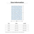 thumbnail image 4 of Throw Blanket for Couch Sofa and Bed, Cute French Bulldog Blue Super Soft Plush Throw Blanket, Fuzzy Cuteness Comfy Warm Washable Flannel Blanket & Throws for All Season, 4 of 5
