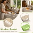 thumbnail image 4 of WEEEANT Hanging Sink Drain Basket 2-Piece Set, Green and White Kitchen Sink Colander Strainer for Food Scraps and Vegetable Washing, Sink Caddy, 2pcs, 4 of 7