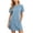 Light Blue, variant on Lenpel Womens Casual T-Shirt Dresses Crew Neck Short Sleeve Mini Dresses with Pockets Comfy Soft Lounge House Dresses