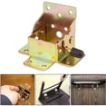 thumbnail image 1 of Fiudx Bisagra Plegable, Cerradura Metal Resistente, Unión de Pata de Mesa Autoblocante, Pieza de Esquina Dorada de Fácil Instalación, Estante de Banco de Trabajo de Mesa Plegable, Proyectos de Mueble, 1 of 7