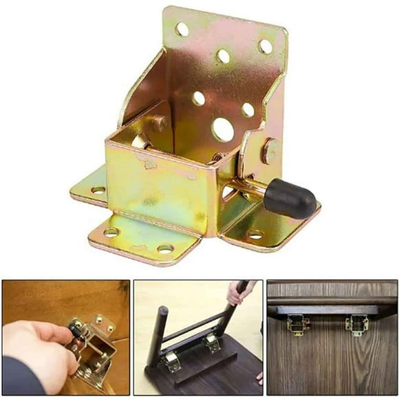 LSLJS Folding Locking Hinge, Joint Corner Folding Hinge Furniture Accessories Table Leg Hinge, Hinge Hinge