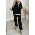 thumbnail image 6 of PRETTYGARDEN Women's 2 Piece Knit Sweater Outfit Casual Long Sleeve Pullover Wide Leg Pants Tracksuit Loungewear Set, 6 of 8