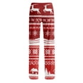 thumbnail image 5 of Fabrcox Christmas Pajama Pants for Women Soft Christmas Tree Graphic Women's Sleep Pants Funny Merry Xmas Fall Winter Cozy Wide Leg Lounge Pants Women, 5 of 5