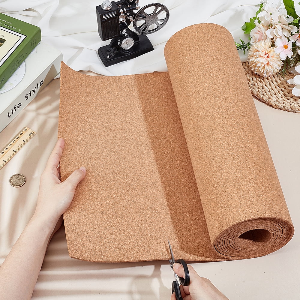 Large Cork Roll 3.3 Yardsx15.7 Inch Cork Board Roll 3mm Thick Cork Board Bulletin Boards Cork Insulation Sheets Multipurpose for Crafts Home