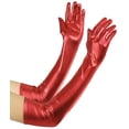 thumbnail image 4 of ToBeInStyle Women's Extra Long Metallic Gloves - Red, 4 of 7