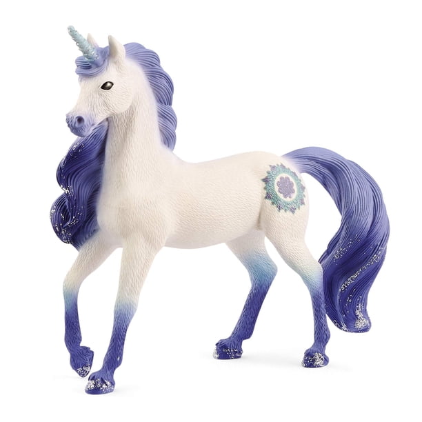 Schleich Bayala Unicornio Juguetes para niñas y niños Mandala Unicornio Semental Figura de Unicornio Púrpura Edades 5