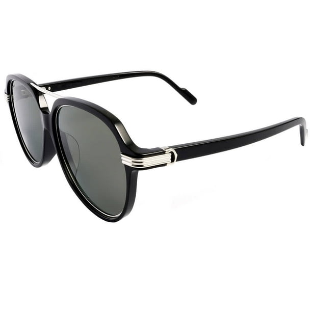 Cartier Grey Aviator Men's Sunglasses CT0159SA 004 57 - Walmart.com