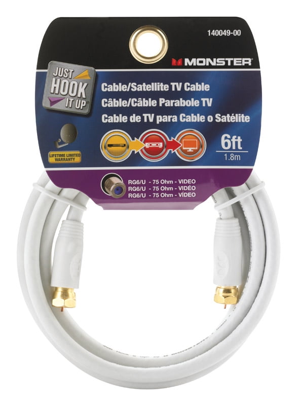 Monster Jhiu 14004900 RG6 Video Coaxial Cable