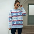 thumbnail image 3 of Pull de Noël pour Dames, Blouse Mi-Longue Ample, Cardigan Tricoté à Col Rond, Pull de Mode, Imprimé Graphique, Manches Longues, Chaud, 3 of 6