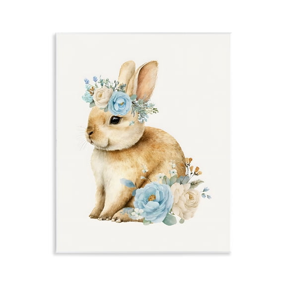 Stupell Industries Watercolor Nursery Bunny Wall Plaque Art, design by LSR Design Studio