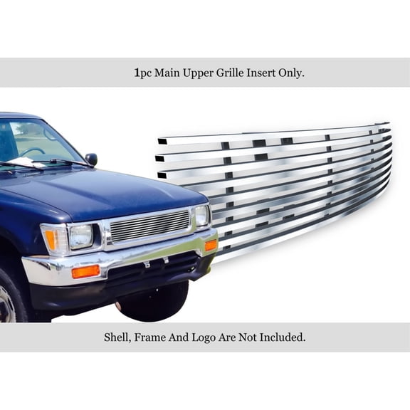1992-1995 Toyota Pickup 4Wd 304 Stainless Steel Polished Finish 8X6 Horizontal Billet Stainless Steel Billet Grille