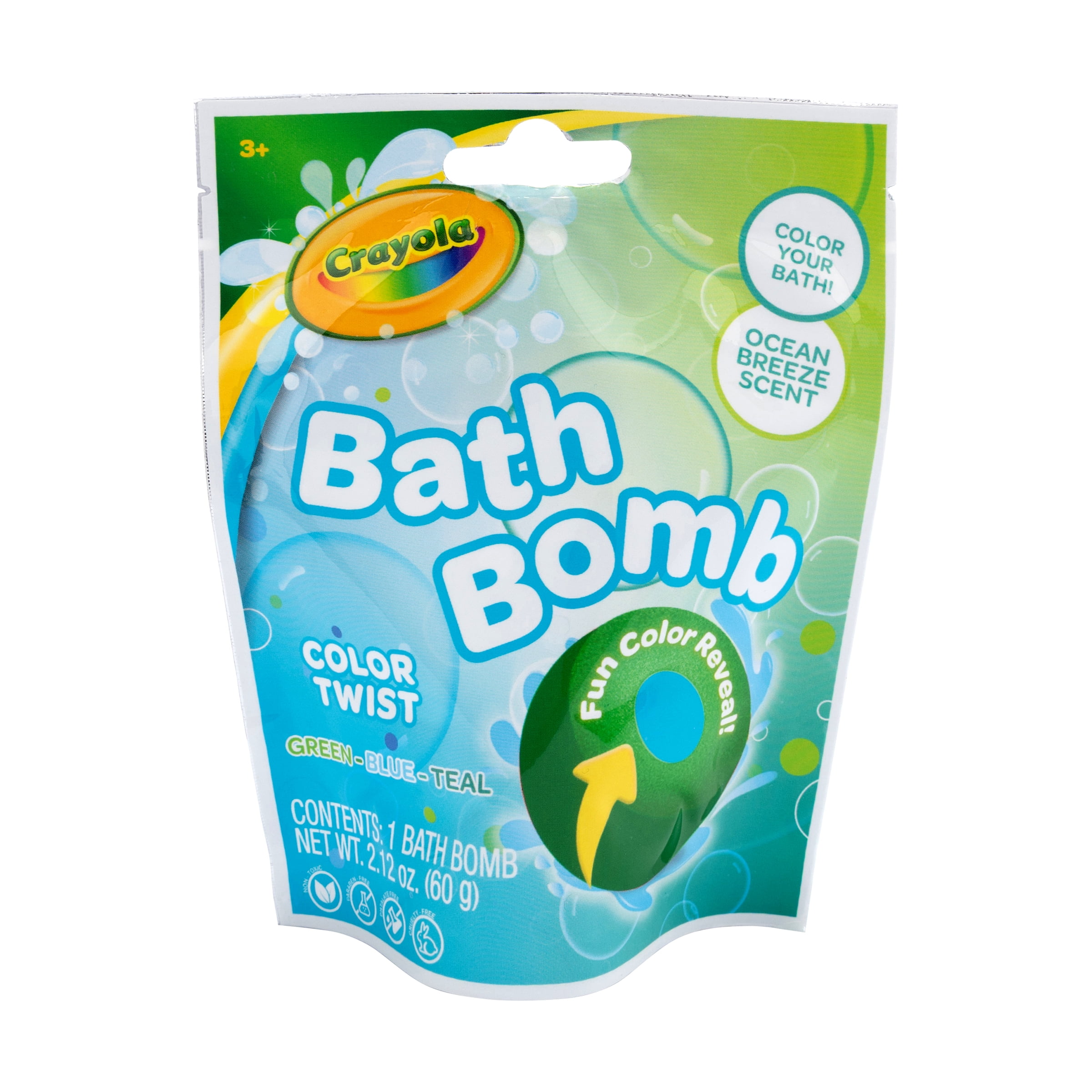 Crayola Cylindar Bath Bombs, Grape Jam, Laser Lemon, Cotton Candy \u0026 Bubble  Gum Scented, 6.34 oz; 3 Count - Walmart.com, image size:2400x2400