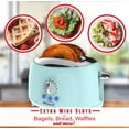thumbnail image 5 of Brentwood Cool-Touch Tostadora Retro de 2 Rebanadas con Ranuras Extra Anchas (Azul), 5 of 5