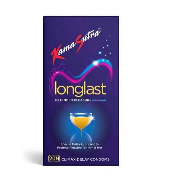 KamaSutra LongLast Extended Pleasure Climax Delay Condoms - 20N