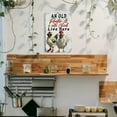 thumbnail image 4 of [Farmhouse Style] Vintage-Style Funny Chicken Metal Sign - 'An Old Rooster &amp; A Cute Chick Live Here' - 12x8 Inch Retro Farmhouse Wall Decor for Home, Kitchen, Bar, or Office, 4 of 8