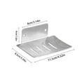 thumbnail image 3 of Bathroom Soap Box Rack, Stainless Steel Material, Wall-Mounted No Perforation, Watertight and Rust-Proof, Unique Drainage System, Includes Fixing Adhesive, 3 of 6